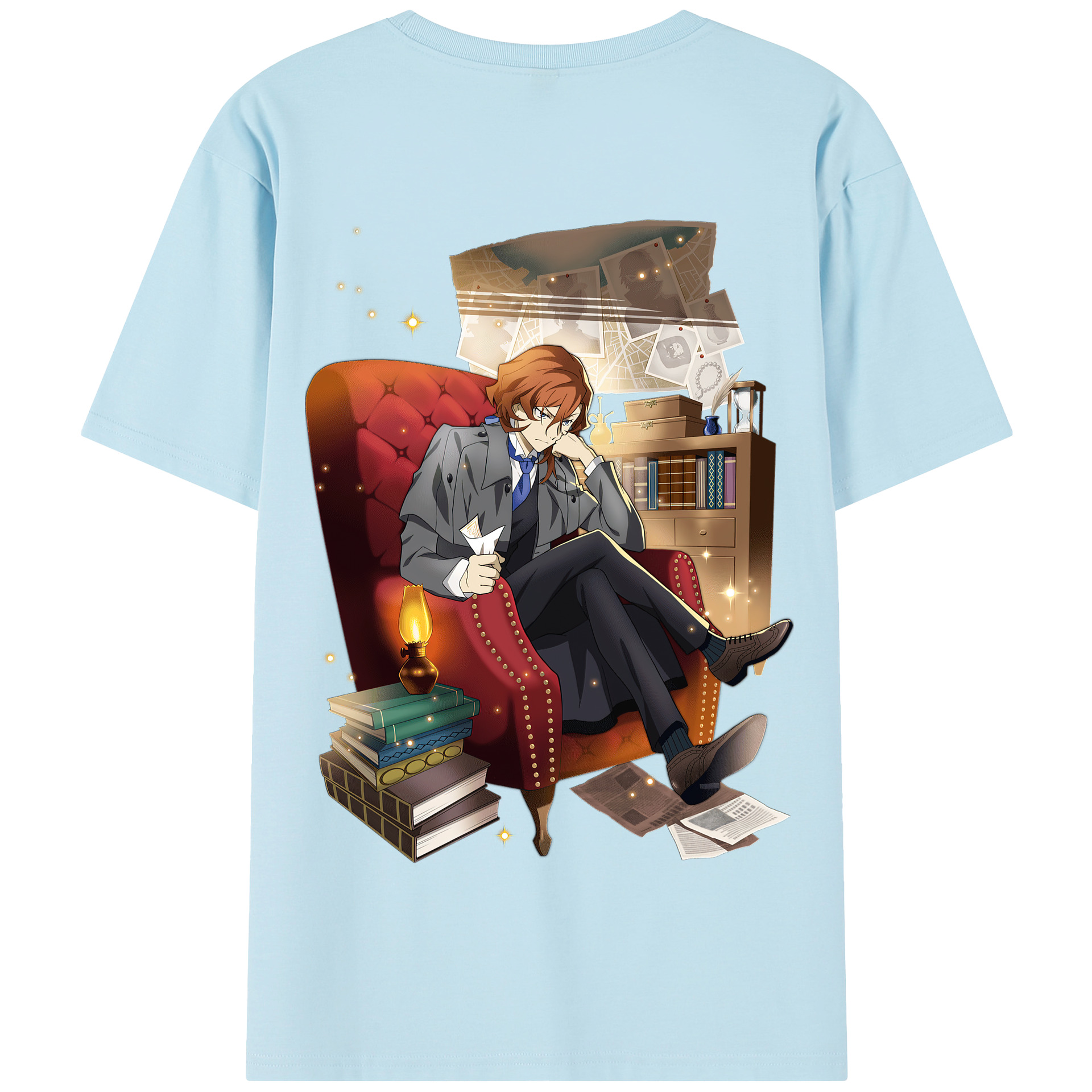 （画像用） 文豪ストレイドッグス Bungo Stray Dogs 綿100％半袖Tシャツ（背面プリント）